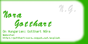 nora gotthart business card