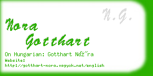 nora gotthart business card